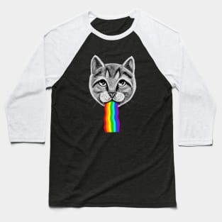 Cat Rainbow Baseball T-Shirt